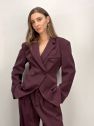Marynarka ciemny fiolet burgund oversize