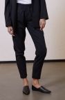 Czarne spodnie Loose Wełniane - nowość wełna włoska