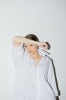 Biała oversizeowa koszula bawełniana My Style z bawełny włoskiej 100%