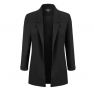Czarny Garnitur 100% wełna Marynarka Oversize L&E i Spodnie Loose