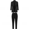 Czarny Garnitur 100% wełna Marynarka Oversize L&E i Spodnie Loose