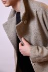 męski płaszcz oversize długi wełniany 100% wełna jodła beżowa
