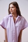 Różowa Koszula z krótkim rękawem My Style Lily Lavender Love wrzosowa 100% Bawełna