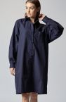 Granatowa bawełniana koszulowa sukienka szmizjerka My Style Deep Navy