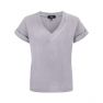 Bluzka w stylu TSHIRTOWYM w serek TENCEL oversize szary