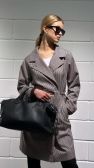 Duża skórzana czarna torba shopper bag i travel bag TRUE No 5
