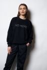 Damska Czarna 100% Bawełny Bluza OVERSIZE z napisem NO MORE