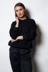 Damska CZARNA Bawełniana Bluza OVERSIZE gładka