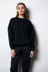 Damska CZARNA Bawełniana Bluza OVERSIZE gładka