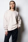 Damska Śmietankowa Bawełniana Bluza OVERSIZE gładka