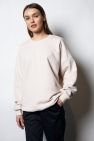 Damska Śmietankowa Bawełniana Bluza OVERSIZE gładka