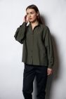 Koszula Jedwabna Khaki oversize My Style 50% jedwab 50 wiskoza