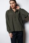 Koszula Jedwabna Khaki oversize My Style 50% jedwab 50 wiskoza