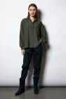 Koszula Jedwabna Khaki oversize My Style 50% jedwab 50 wiskoza