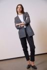 Wełniana Marynarka szaro-czarny sól i pieprz LOOSE and ELEGANCE Wool