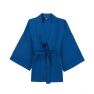 Niebieska chabrowa Wełniana Marynarka Kimono 100% wełny