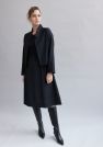 Krótka marynarka wełniana czarna bez guzików LOOSE & Elegance SHORT