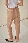 Beżowe spodnie Loose Wełniane - wełna włoska 100% gładka, miękka