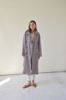 Oversizeowy stylowy przejsciowy Płaszcz wełna 100% z pagonami oversize w kratkę pepitkę brąz czerwień czerń 