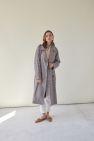 Oversizeowy stylowy przejsciowy Płaszcz wełna 100% z pagonami oversize w kratkę pepitkę brąz czerwień czerń 