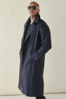 Granatowy bawełniany płaszcz prochowiec Kind Of Magic