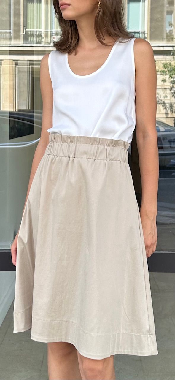 Biały top miły w dotyku tencel 100%