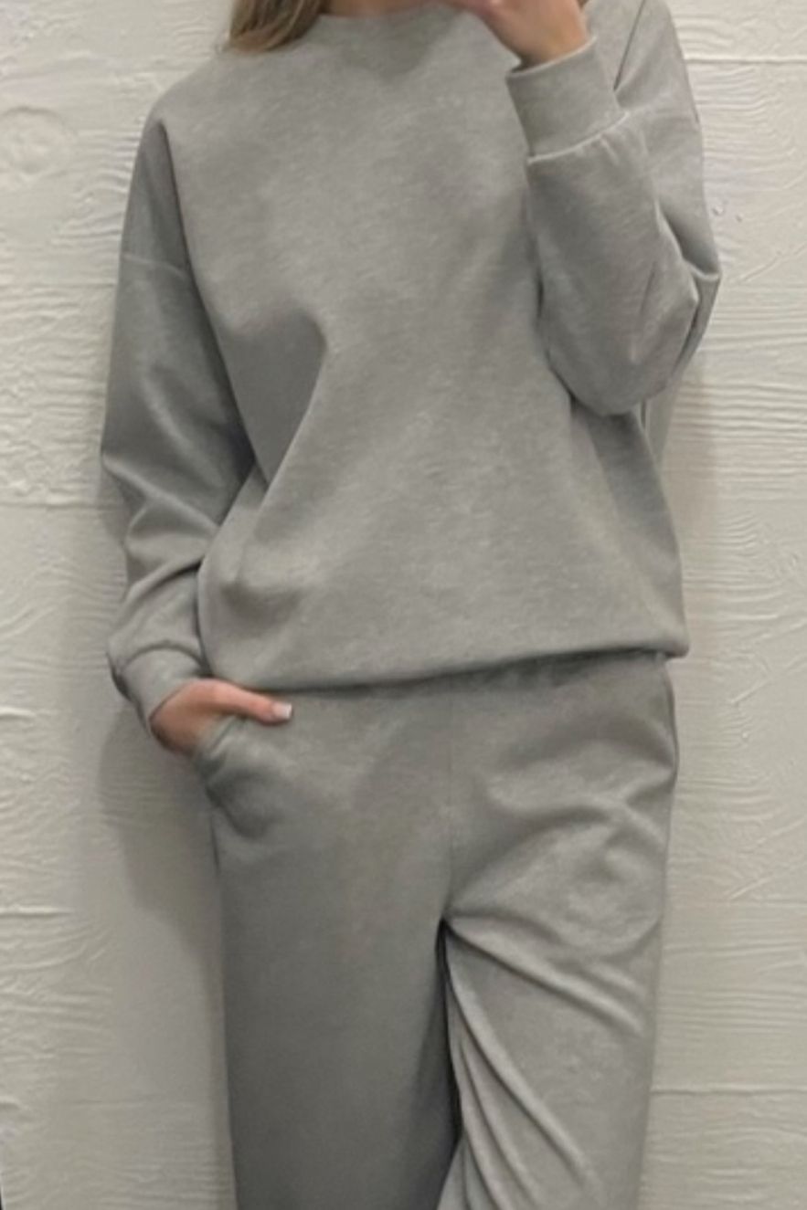Szara bawełniana bluza 100% bawełny 