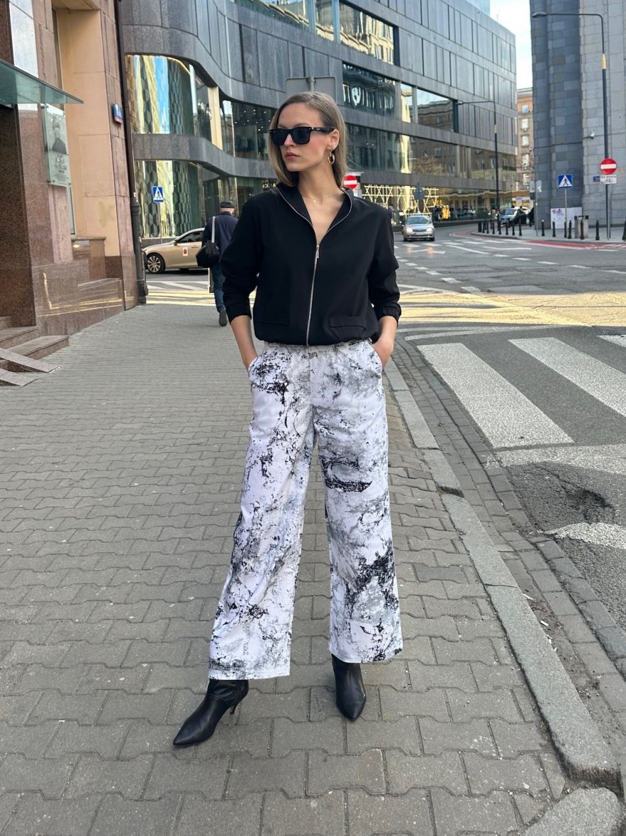 SHOP THE LOOK 3 - limitowane spodnie dżinsowe z wełnianą bomberką
