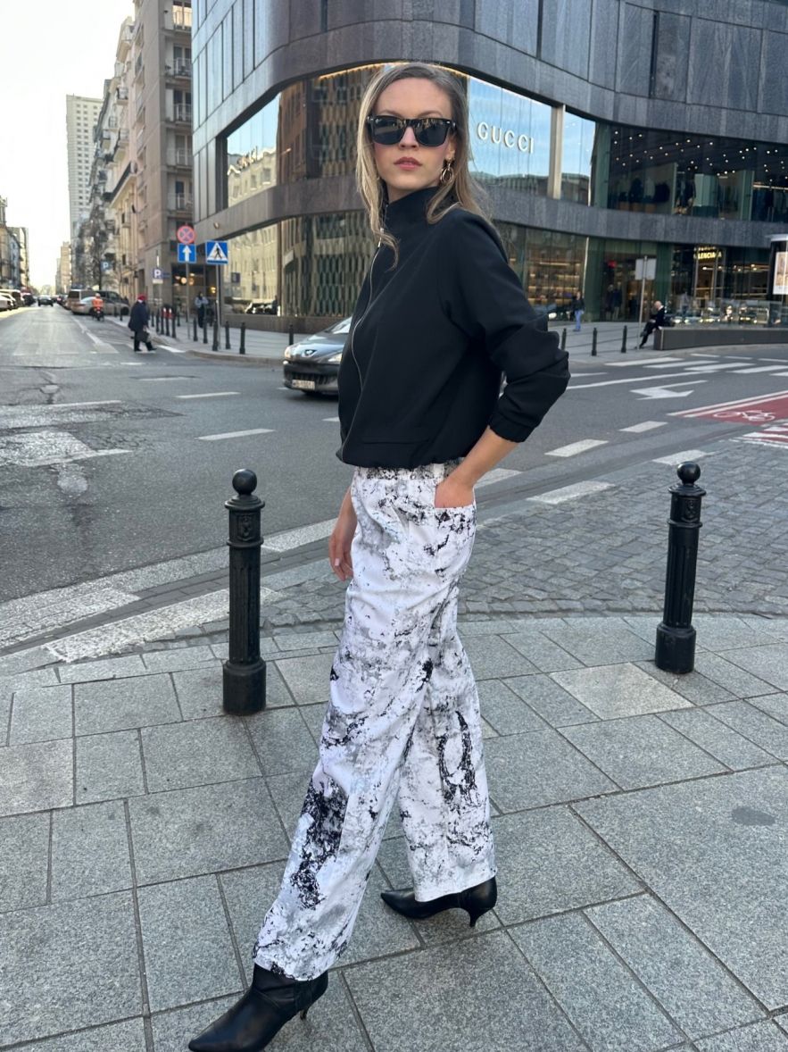 SHOP THE LOOK 3 - limitowane spodnie dżinsowe z wełnianą bomberką
