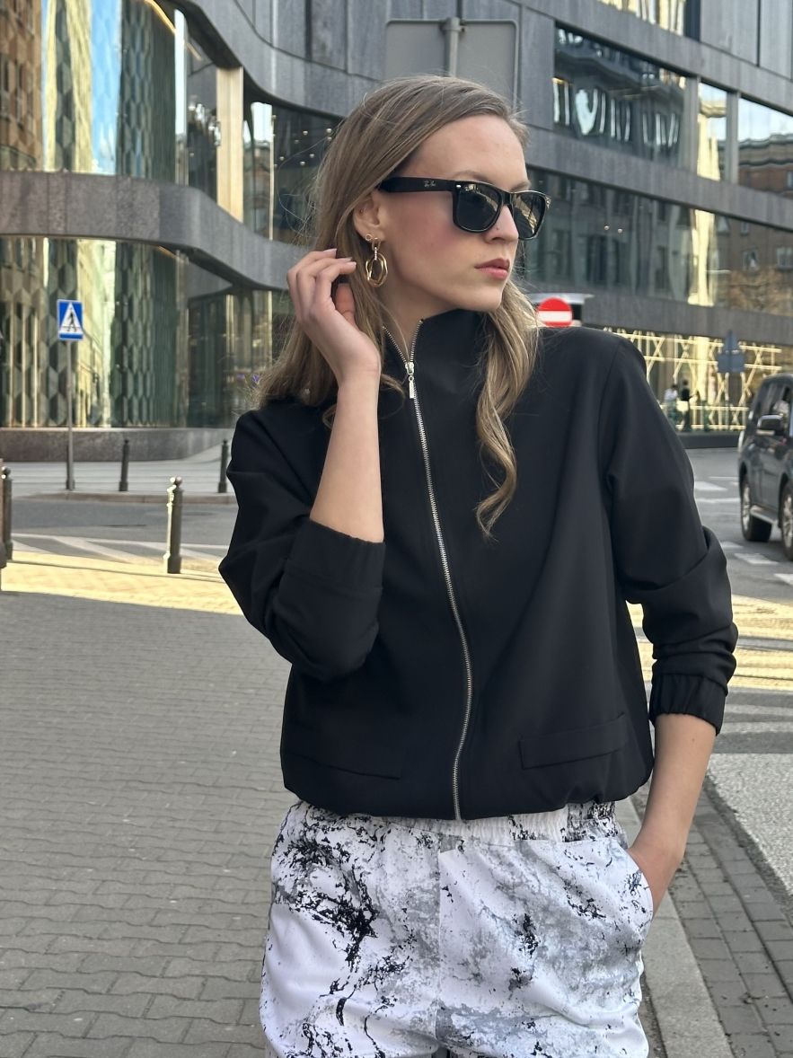 Wełniany bomber THE NIGHT 100% wełny włoskiej z podszewką wiskozową