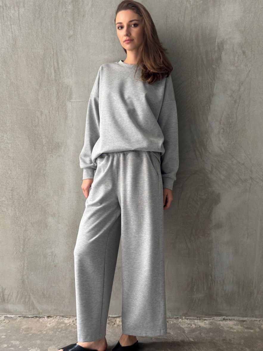 SHOP THE LOOK 12 - SZARY KOMPLET DRESOWY BAWEŁNIANY