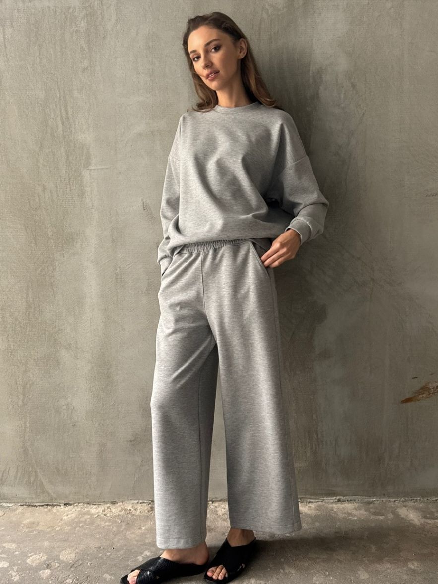 SHOP THE LOOK 12 - SZARY KOMPLET DRESOWY BAWEŁNIANY