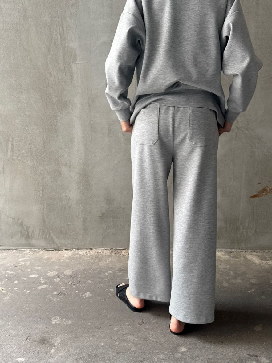 SHOP THE LOOK 12 - SZARY KOMPLET DRESOWY BAWEŁNIANY