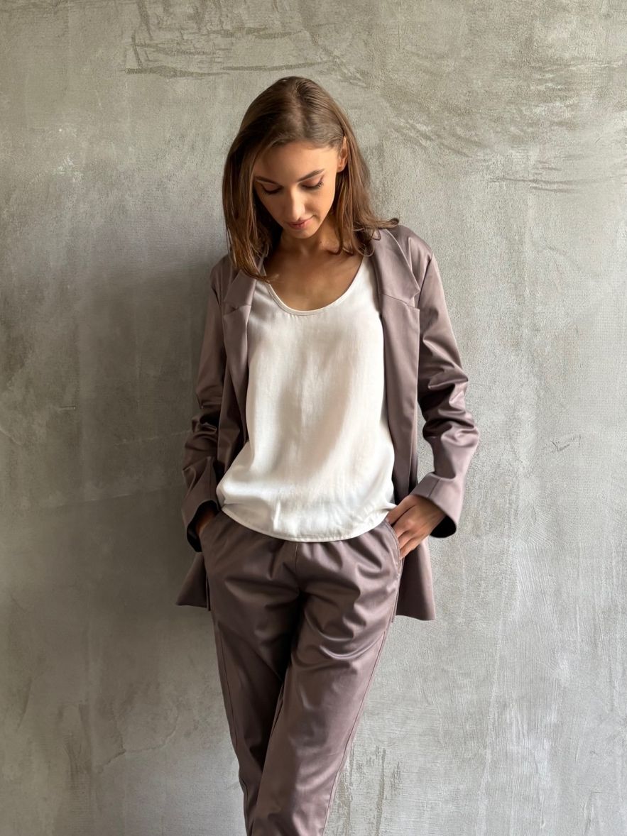 SHOP THE LOOK 13 - GARNITUR WEŁNIANY TAUPE