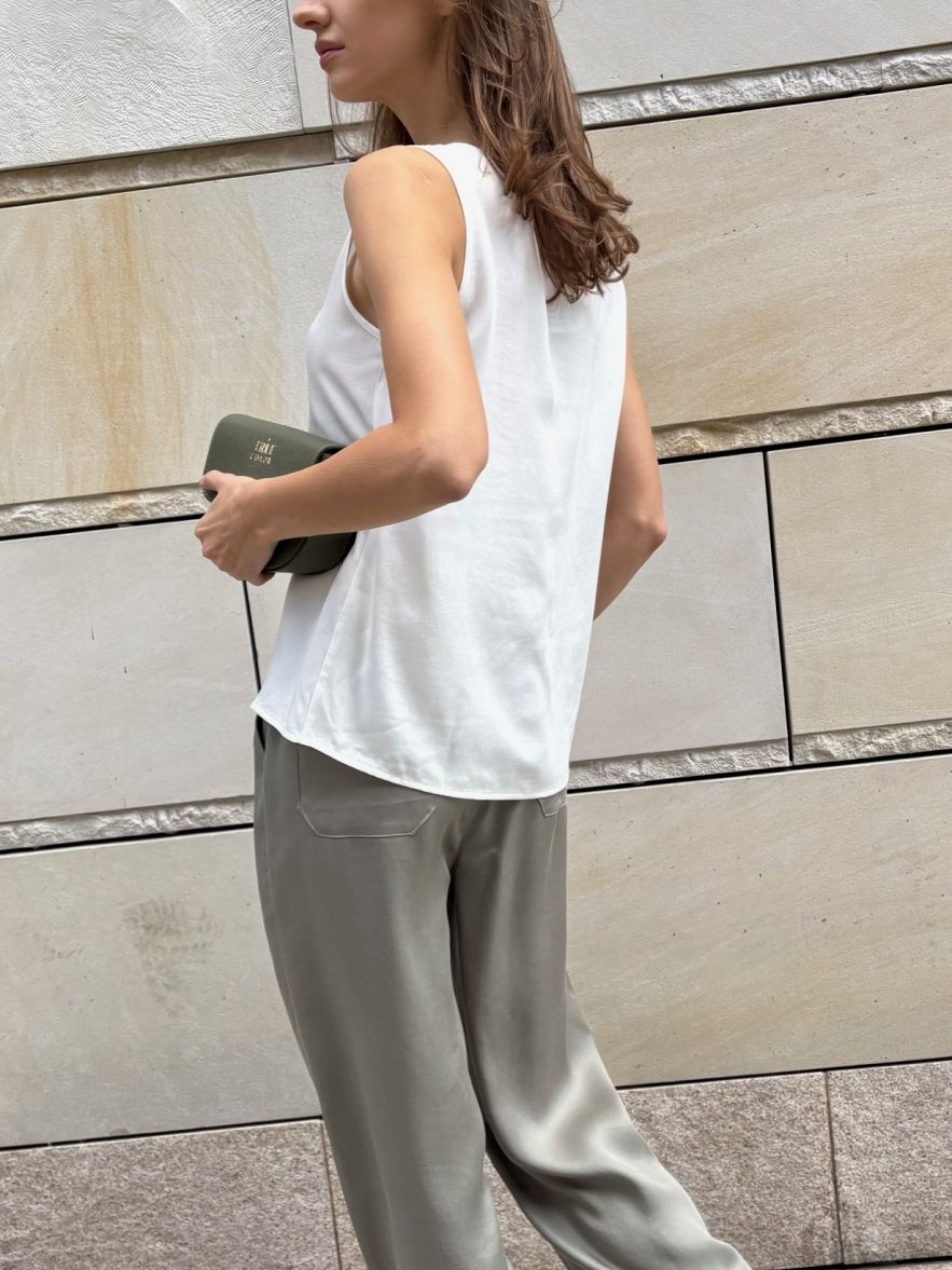 Biały top basic wiskoza 100%