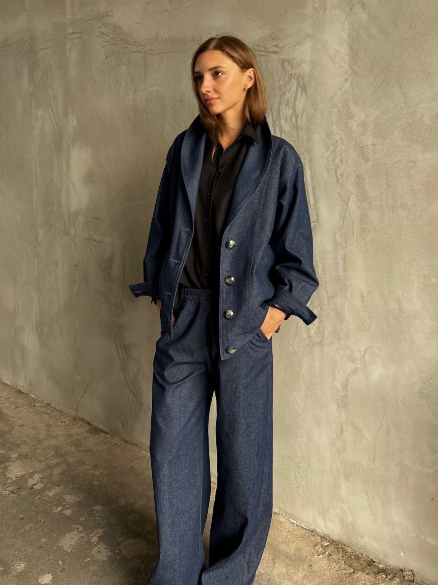 SHOP THE LOOK 14 - komplet ciemny dżins