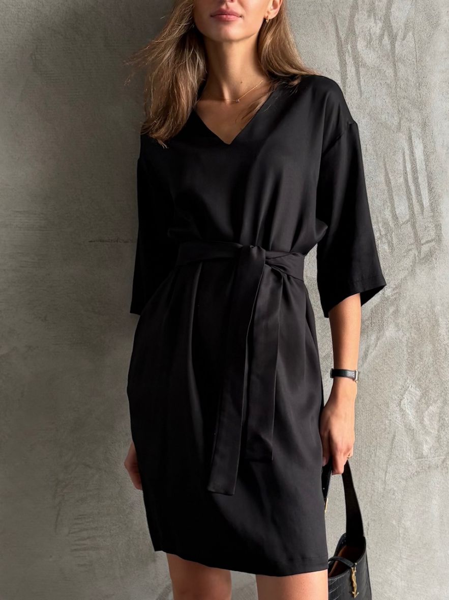 Czarna sukienka Classy czarna 100% tencel