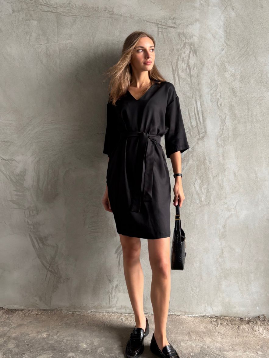 Czarna sukienka Classy czarna 100% tencel