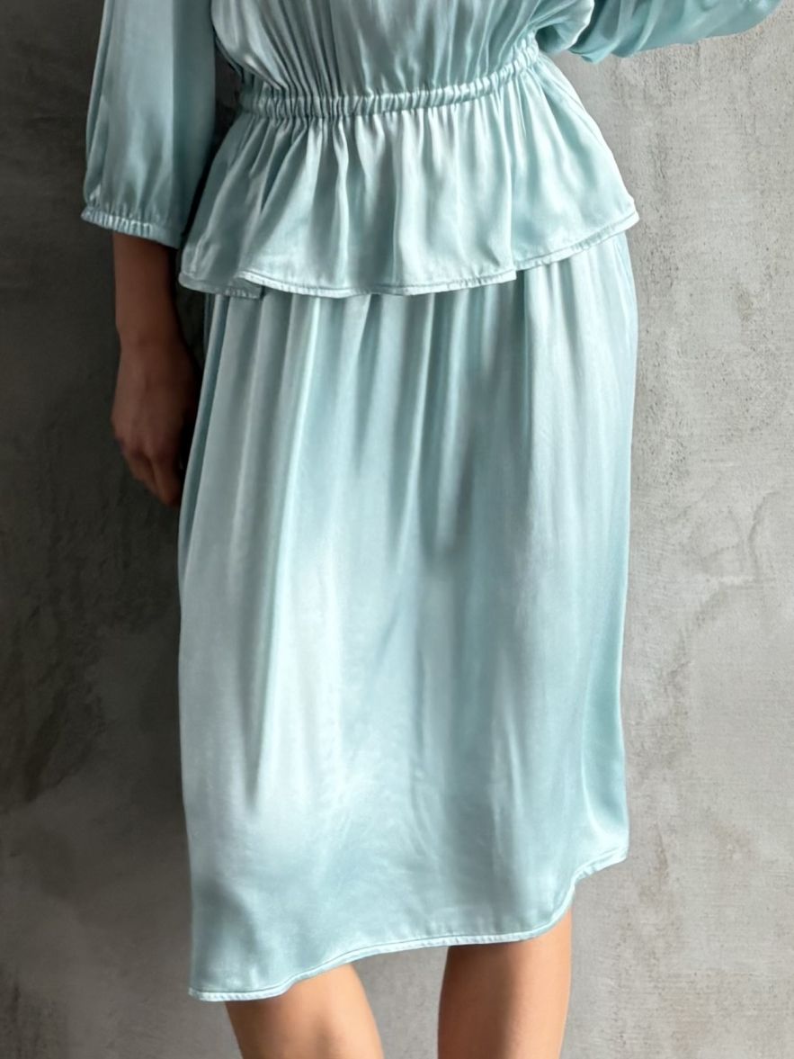 Spódniczka jedwabna miętowa
