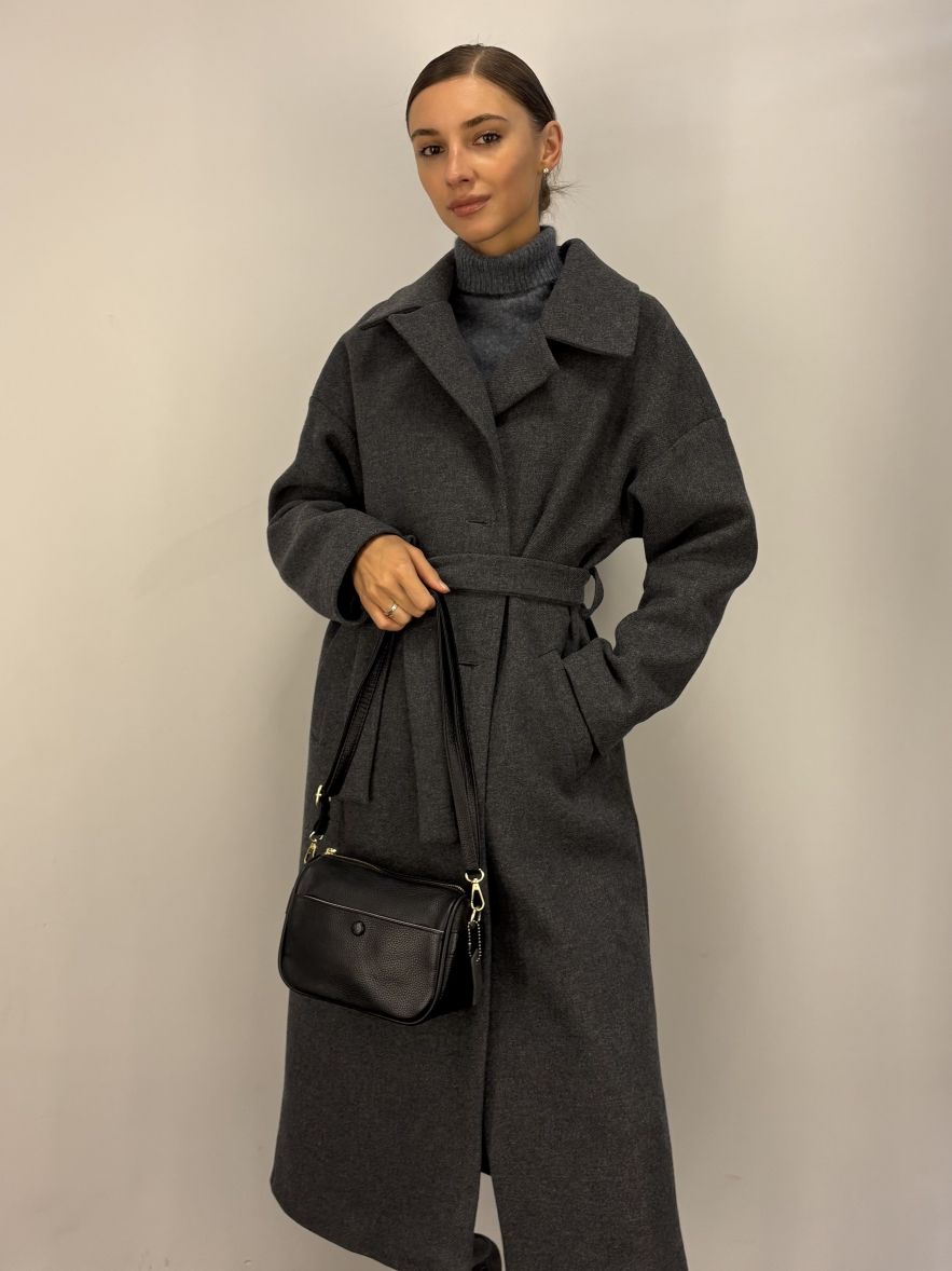 Skórzana mała torebka czarna o szerokim spodzie głęboka 100% skóra naturalna