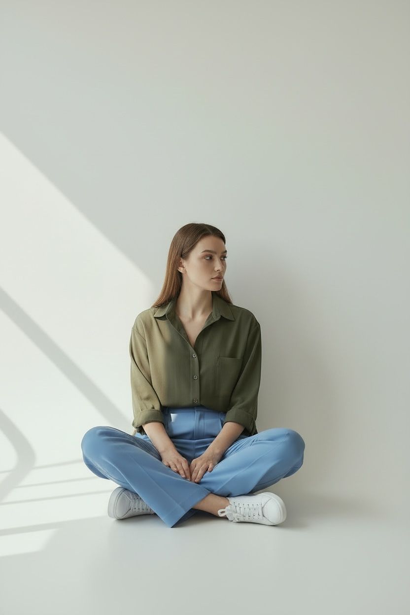 Szerokie spodnie palazzo z zakładkami z suwakiem w błękicie