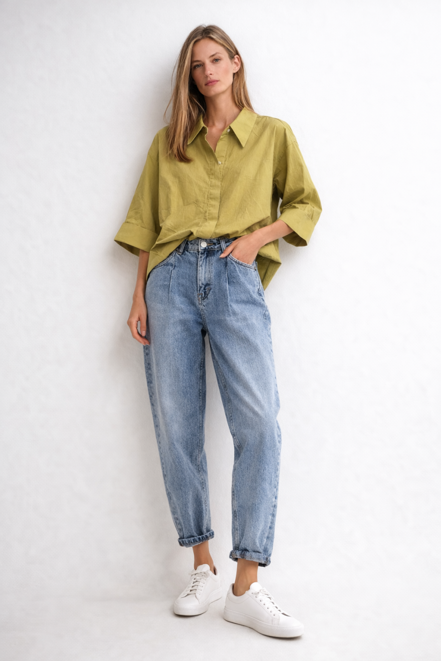 Spodnie jeansowe light blue bawełniane