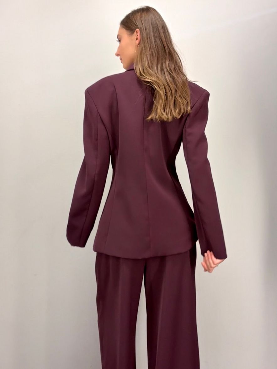 Marynarka ciemny fiolet burgund oversize