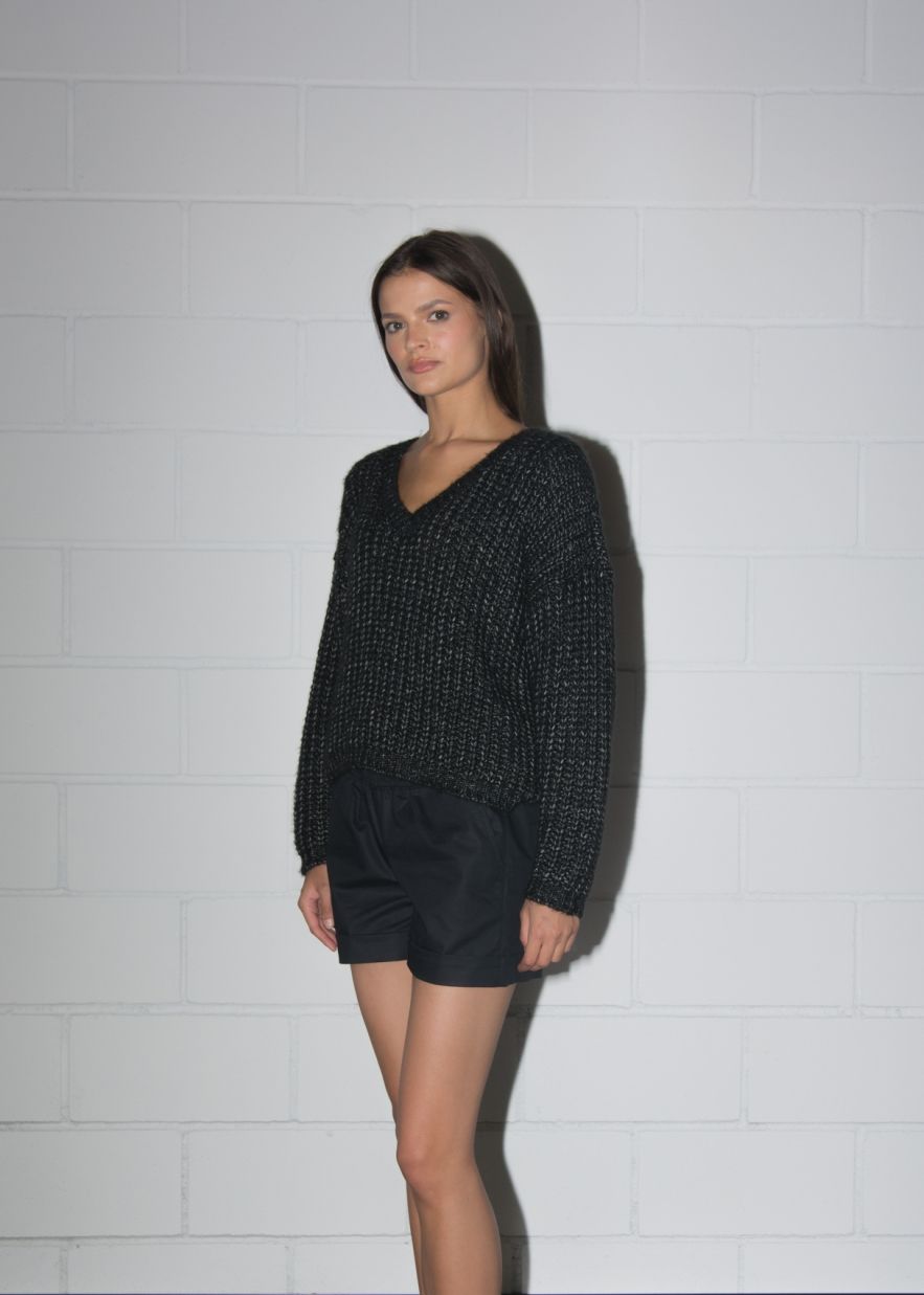 Bawełniane spodenki szorty A BIT TOO SHORT SHORTS BLACK