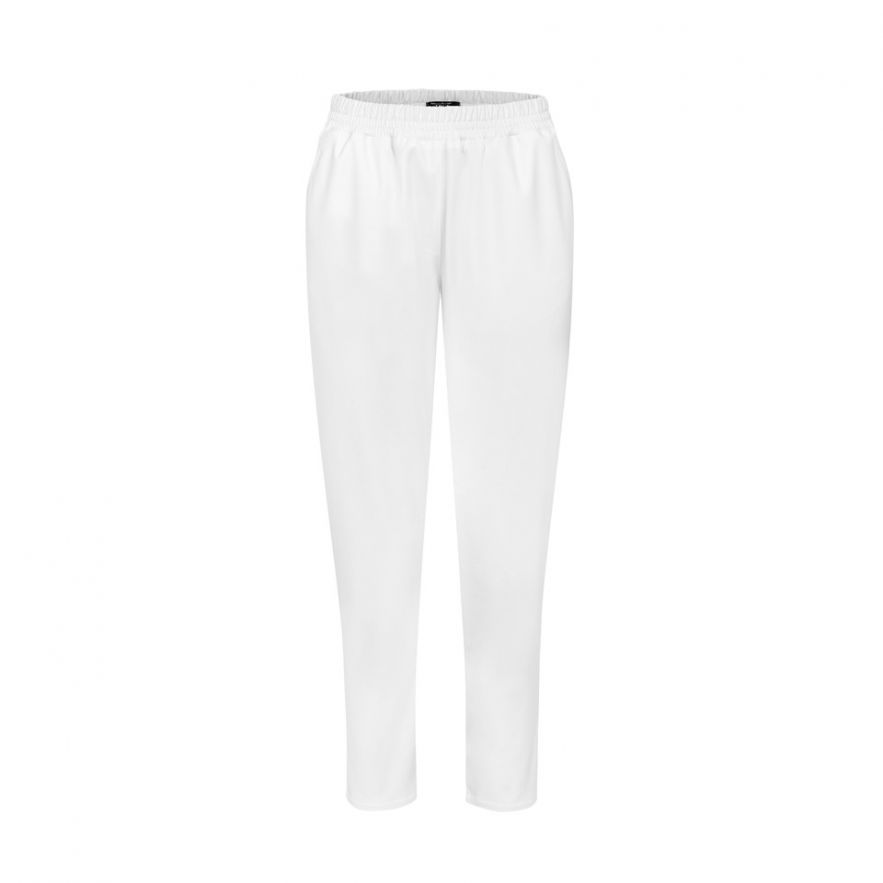 Białe lekkie spodnie Loose wełna 100%