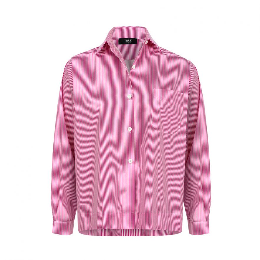 Koszula Bawełniana w różowo białe paseczki My Style 100% Bawełna 
