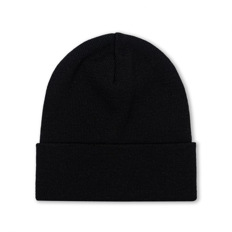 Wełniana Zimowa Czapka 100% wełny merino unisex Czarna